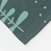 Cute Llama Floral Design Fleece Deken (Hoek)