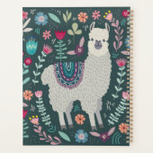 Cute Llama Floral Design Planner (Achterkant)