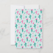 Cute Llama fun cactus Anniversaire Invitation (Dos)
