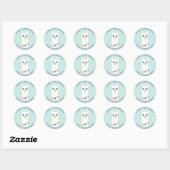 Cute Llama Girl's Birthday Party Ronde Sticker (Vel)