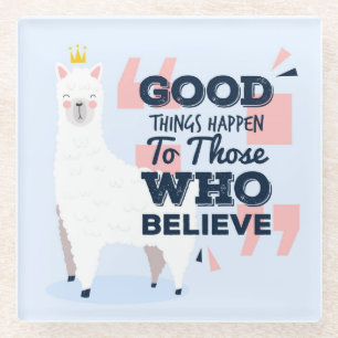 Cute Llama Glazen Onderzetter