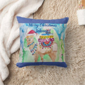 Cute Llama Joyeux Noël Garçons Enfants Coussin (Couverture)