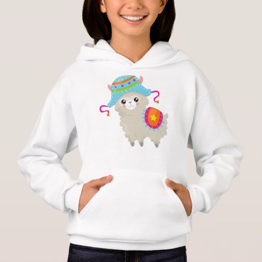 Cute Llama, Little Llama, Alpaca, Llama met Pet (Voorkant)