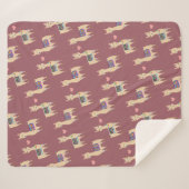 Cute Llama Love Hearts Sherpa Deken (Voorkant (horizontaal))