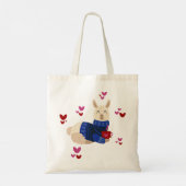 Cute Llama Love Tote Bag (Achterkant)