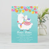 Cute Llama Mama Baby shower Invitation (Debout devant)