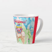 Cute Llama Merry kerstart Girls Latte Mok (Rechterhoek)