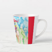 Cute Llama Merry kerstart Girls Latte Mok (Rechts)