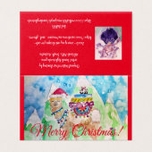 Cute Llama Merry-kerstkaart Kaart (Buitenkant ongevouwen)