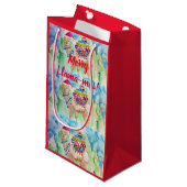 Cute Llama Merry Llama-mas Art kerstcadeau Klein Cadeauzakje (Voorkant Gekanteld)