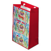 Cute Llama Merry Llama-mas Art kerstcadeau Klein Cadeauzakje (Achterkant Gekanteld)