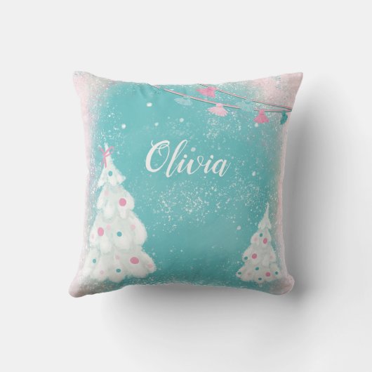 Cute Llama met kerstcadeaus Kussen (Achterkant)