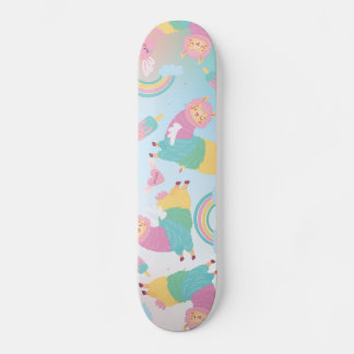 Cute llama pastels regenboog Kinder meisjes Skateboard