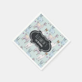 Cute Llama Pattern on Polka Dots Birthday Servet (Hoek)
