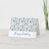 Cute Llama Pattern on Polka Dots