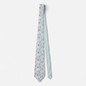 Cute Llama Pattern on Polka Dots Stropdas (Voorkant)