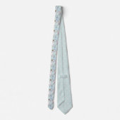 Cute Llama Pattern on Polka Dots Stropdas (Achterkant)