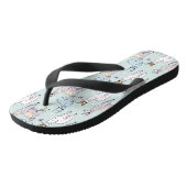 Cute Llama Pattern on Polka Dots Teenslippers (Schuin)