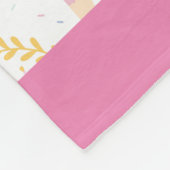 Cute Llama Personalized Rainbow Baby Nursery Fleece Deken (Hoek)