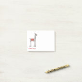 Cute Llama Persoonlijk Post-it® Notes (Op bureau)