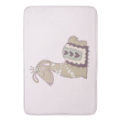 Cute Llama Princess Wearing a Crown Badmat (Voorkant Verticaal)
