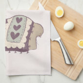 Cute Llama Princess Wearing a Crown Theedoek (Quarter Fold)