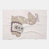 Cute Llama Princess Wearing a Crown Theedoek (Horizontaal)