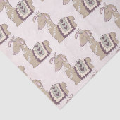 Cute Llama Princess Wearning a Crown Patterned Tissuepapier (Detail)