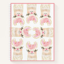 Cute Llama roze Waterverf