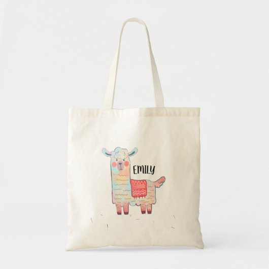 Cute Llama Sac fourre-tout personnalisable (Devant)