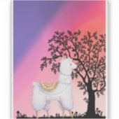 Cute Llama Sunset Stickers (Devant)