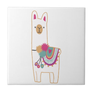 Cute llama tegeltje