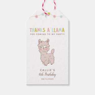 Cute Llama Theme Birthday Party Pastel Cadeaulabel