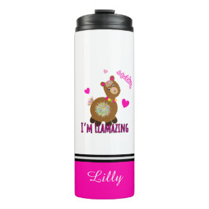 Cute llama thermosbeker