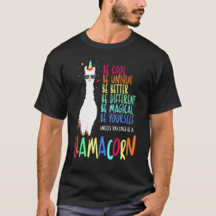 Cute Llama Unicorn Sinaasappel Wees eenheid Dag Gr T-shirt