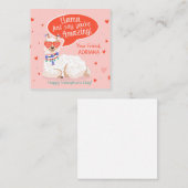 Cute Llama Valentijn Informatiekaartje (Voorkant / Achterkant)