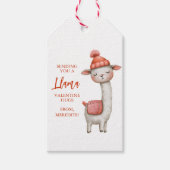 Cute Llama Valentine's Day, Kids Classroom Cadeaulabel (Voorkant)
