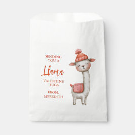 Cute Llama Valentine's Day Treat Sack, Valentine Bedankzakje