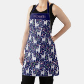 Cute Llama Whimsical Botanical Pattern Schort (Insitu)