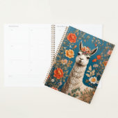 Cute Llama William Morris Inspiré Floral (Devant avec enveloppe)