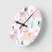 Cute Llamas Acrylic Wall klok (Hoek)
