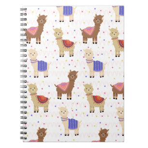 Cute Llamas Alpacas Peruvian Animal Colorful Notitieboek