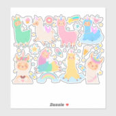 Cute Llamas Sticker (Vel)