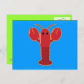 Cute Lobster Briefkaart (Voorkant / Achterkant)