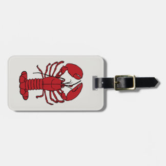 Cute Lobster Nautical strand bagagelabel