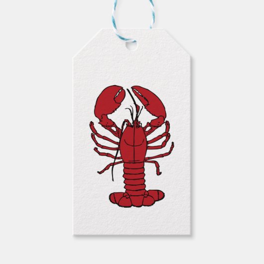 Cute Lobster Nautical strand gift label Cadeaulabel (Voorkant)
