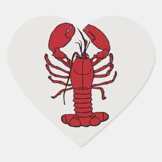 Cute Lobster Nautical strand sticker (Voorkant)