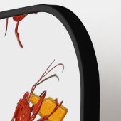 Cute Lobster Seafood Personalized Retirement Pickleball Paddle (Links Detail)