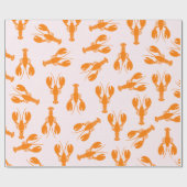 Cute Lobster Wrapping Paper Cadeaupapier (Vlak)