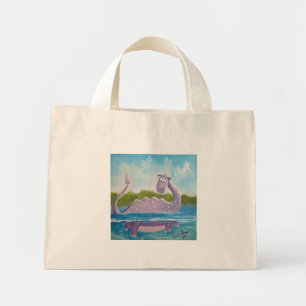 Cute loch ness monster afbeelding mini tote bag